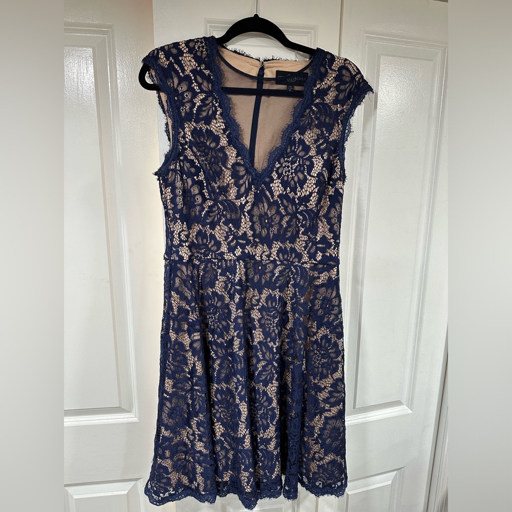 Navy Blue Lace Dress Size 14